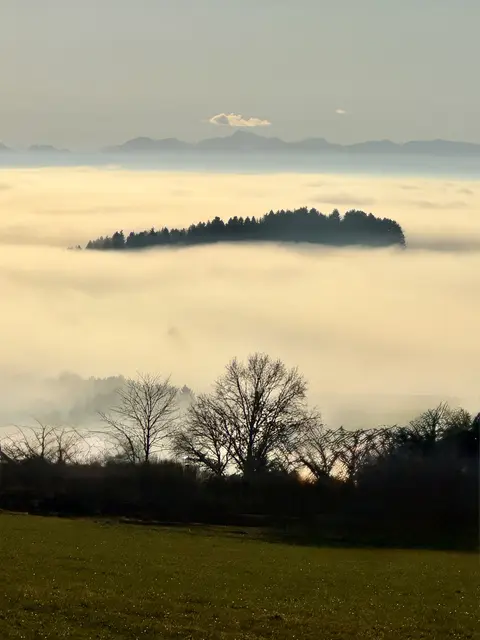Nach 19 Tagen Nebel im Donautal ging es zum Sonne tanken nach St. Oswald auf 650m, verbunden mit einer kleinen Wanderung auf dem 12 Rundweg.      | Foto: Franz Dörr