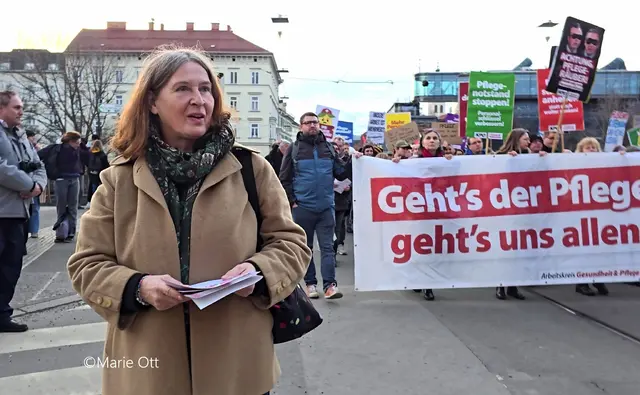Große Pflege-Demo heute in Graz, gegen die Absenkung vom Pflegeschlüssel!
