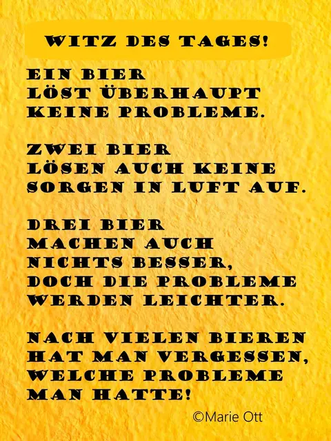 Witz des Tages, ein Bier!