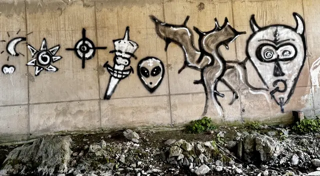 STREET - ART AN EINER FRÖSCHNITZ UNTERFÜHRUNG 