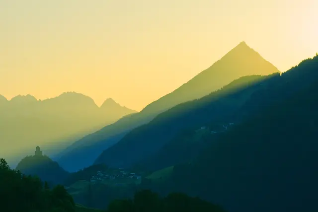 Rifenal, Kronburg, Tschirgant, Mieminger Kette, Tirol, Sonnenaufgang