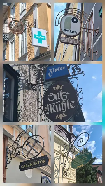 Collage aus 5 Werbetafeln