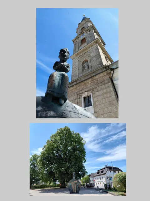 Das Tassilo-Denkmal in Mattsee ist eine moderne Bronzeskulptur der Künstlerin Lotte Ranft, die am 27. Juni 2010 am Stiftsplatz vor der Kollegiatstiftskirche enthüllt wurde. Es erinnert an den Bayernherzog Tassilo III., den Gründer des Stifts Mattsee um das Jahr 760
Die "Alte Linde" ist ein Naturdenkmal | Foto: H.Bachinger