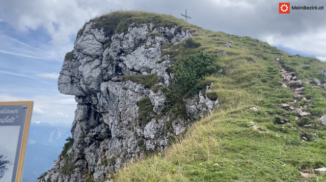 "Indianerkopf" auf dem Hohen Kalmberg nahe Bad Goisern.