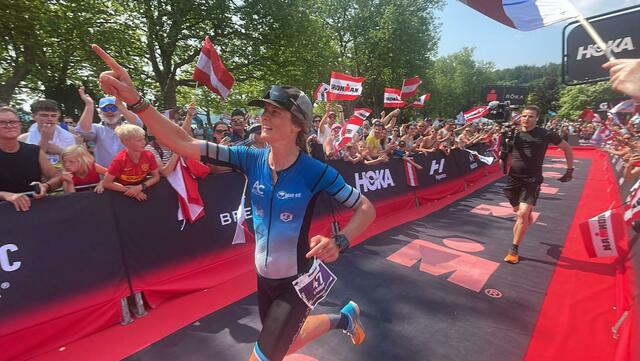 Klagenfurterin Gabi Obmann kämpfte sich beim Ironman auf Platz zwei. | Foto: MeinBezirk.at