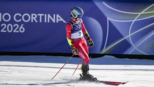 Julia Scheibs Olympia-Premiere in Cortina blieb am Ende ohne Medaille. | Foto: GEPA pictures
