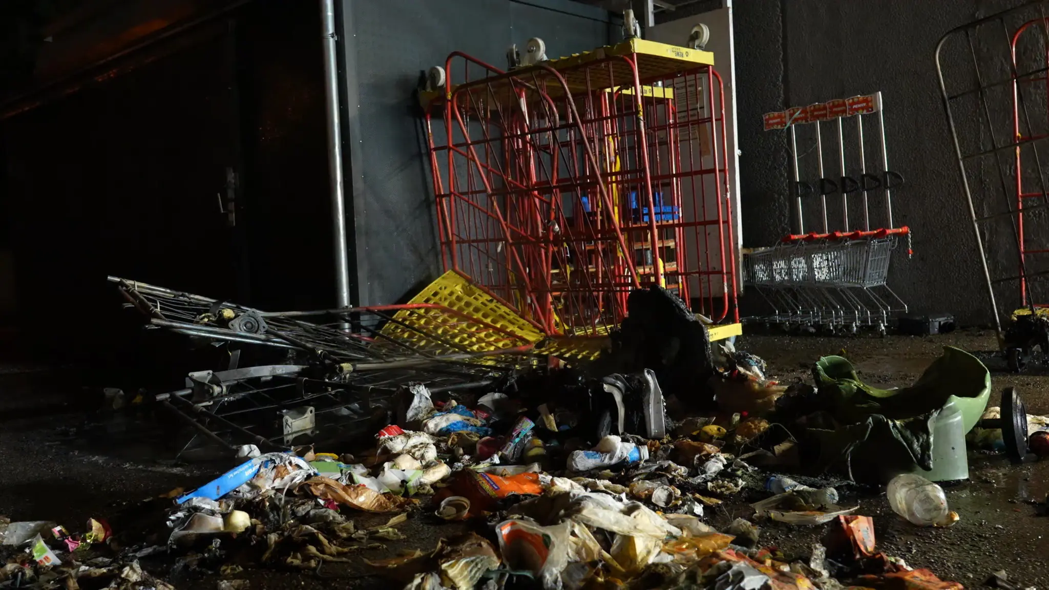 Fire at supermarket branch