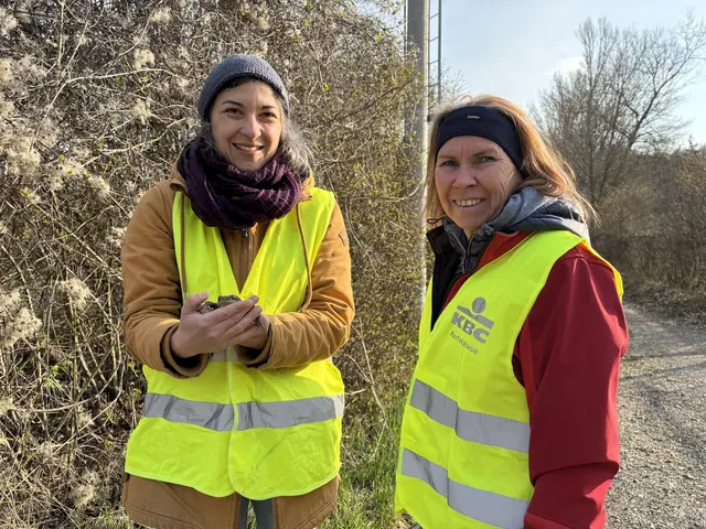 Kathrin und Christina sind nur zwei der vielen Freiwilligen im Burgenland, die während der Amphibienwanderung im Einsatz sind. | Foto: MeinBezirk / Jennifer Flechl