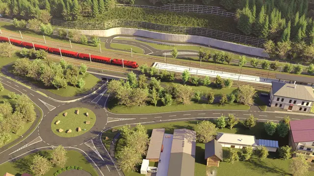 So wird die neue Verkehrslösung in Föderlach aussehen.  | Foto: ÖBB_Poltnigg und Klammer