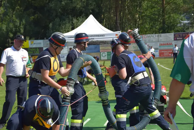 2.187 Feuerwehrmitglieder kämpften in St. Margarethen a. d. Raab (Bezirk Weiz) um den Sieg beim Landesfeuerwehr-Leistungsbewerb.  | Foto: MeinBezirk/Leonie Herrmann
